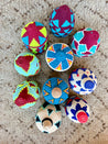 Berber Baskets - multi shades of blue & burgundy