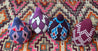 Berber Basket - lavender & off white