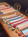 Multicolor Striped Cotton PLACEMATS with TASSELS