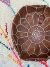 Handmade Leather Pouf L