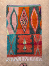 Small Boujad Rug | orange-teal-fuchsia