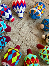 Berber Baskets - multi shades of blue & burgundy