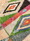 Small Boujad Rug | pink-green-ecru-black