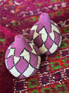 Berber Basket - lavender & off white