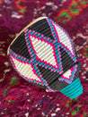 Berber Basket - black, fuchsia, green & purple