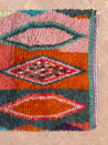 Small Boujad Rug | orange-teal-fuchsia