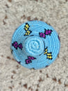Berber Basket - blue plus diamonds