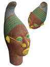 MEDIUM Bamileke Statue 2 - gold & green