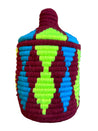 Berber Baskets - multi shades of blue & burgundy