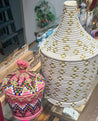 Berber Basket - golden embroidery