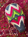 Berber Basket - grey, fuchsia & neon
