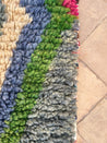 Small Boujad Rug | pink-green-ecru-black