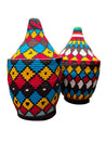 Berber Basket XL - brown | red | blue | yellow