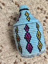Berber Basket - blue plus diamonds