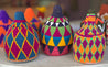Berber Baskets - blue, purple, fuchsia & yellow