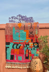 Small Boujad Rug | aqua-pink-plum-orange