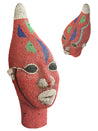 MEDIUM Bamileke Statue 9 - red