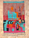 Small Boujad Rug | aqua-pink-plum-orange