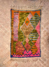 Small Boujad Rug | pink-green-orange
