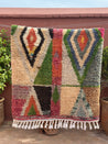 Small Boujad Rug | pink-green-ecru-black