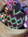 Berber Basket - black, neon, burgundy & teal