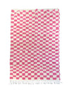 PINK Chequered Berber Rug 260/155