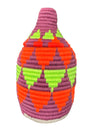 Berber Basket - mauve & neon triangles