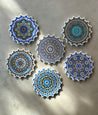 Set of 6 Ceramic COASTERS - SAMIR