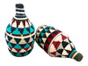 Berber Baskets - multi triangles blue & burgundy