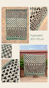 Tazenakht Rug | ecru-black-gray-aqua