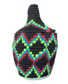 Berber Basket - black, neon, burgundy & teal