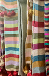 ESSAOUIRA Striped Cotton CUSHION with TASSELS