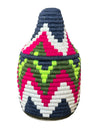 Berber Basket - grey, fuchsia & neon