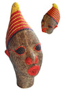 MEDIUM Bamileke Statue 11 - silver & red