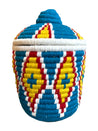 Berber Baskets - multi shades of blue & burgundy