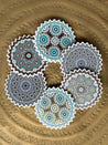 Set of 6 Ceramic COASTERS - MEKNES