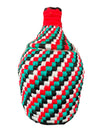 Berber Basket - black, red & teal spiral