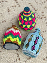Berber Basket - blue plus diamonds