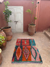 Small Boujad Rug | orange-teal-fuchsia