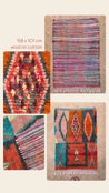 Small Boujad Rug | orange-teal-fuchsia