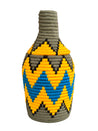 Berber Basket - khaki, yellow & teal