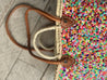 FIESTA Sequined Shopper with leather Handles