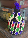 Berber Basket - black, red, green & purple