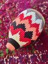 Berber Basket - black, pink & red