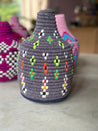 Berber Basket - Multi on Grey
