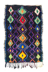 Boucherouite Rugs OURIKA neon on black