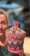 Berber Basket - golden embroidery