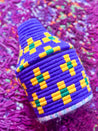 Berber Basket - purple, yellow & green