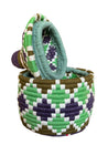 Berber Basket - greens & purple