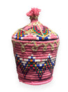 Berber Basket - golden embroidery